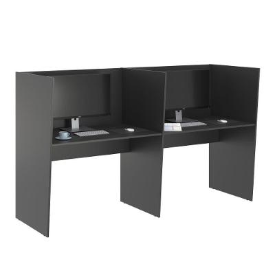 Call Center para 2 Lugares Guiche Grecia sem Porta sem Gavetas MDP BP Preto Onix Casah