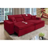 Sofá Londres 2.70m Retrátil E Reclinável Pillow Top - Vermelho - 5