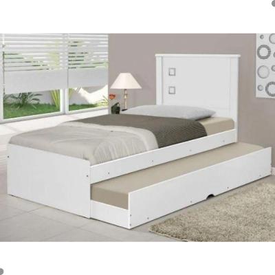 Bicama Solteiro Bella Vista com Cama Auxiliar MDF MDP Branco Tebarrot Móveis