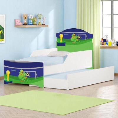 Bicama Infantil Copa do Mundo com Colchão MDF Branco Cambel Móveis