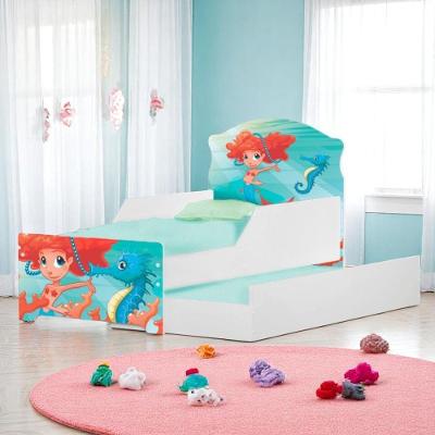 Bicama Infantil Sereia Menina com Colchões MDF Branco Cambel Móveis