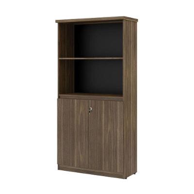 Armário para Escritório Cingapura 2 Portas 1 Prateleira MDP 82CM Marrom Plata