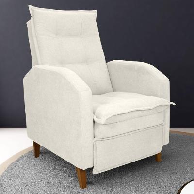 Poltrona Reclinável Villa Aurora Boucle Assento D23 Encosto D20 Natural Matrix