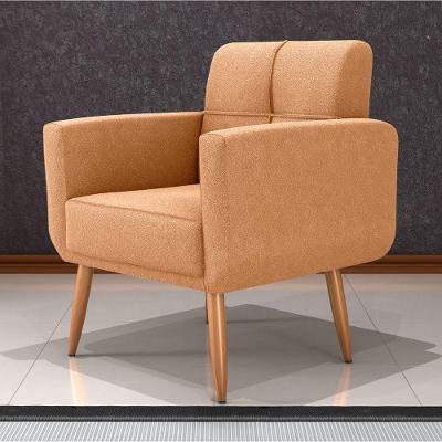 Poltrona Osaka para Sala Boucle Conforto Espuma D23 Encosto D20 Mostarda Matrix