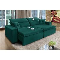 Sofá Londres 2.10m Retrátil E Reclinável Pillow Top - Verde - 5