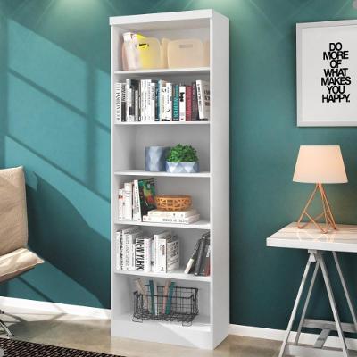 Livreiro Springs Vale Verona 5 Prateleiras 1 Nicho MDF MDP Branco Qmovi