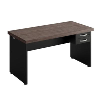 Escrivaninha Retangular Sirius Moderno 2 Gavetas MDP BP 120CM Freijó Preto Casah