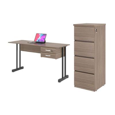 Conjunto de Escrivaninha e Gaveteiro Cora 6 Gavetas MDP BP 120CM Casah