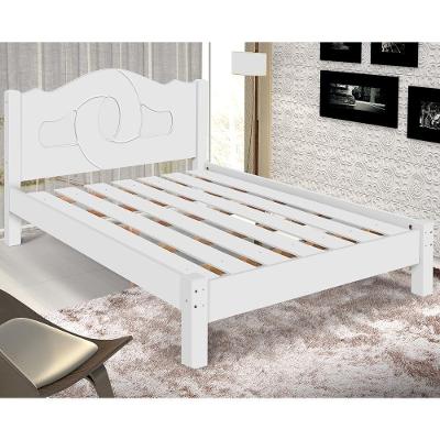 Cama Casal com Cabeceira Porto da Serra em MDF Branco Casah
