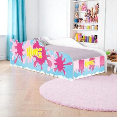 Cama Solteiro Infantil Cama Slime Menina MDF Branco Casah