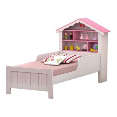 Cama Solteiro Infantil Cama de Princesa com Grade MDF MDP Branco Casah