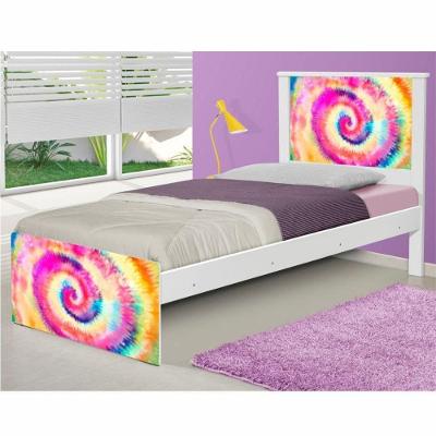 Cama Solteiro com Cabeceira Arius MDF-MDP Branco 96CM 195CM Casah