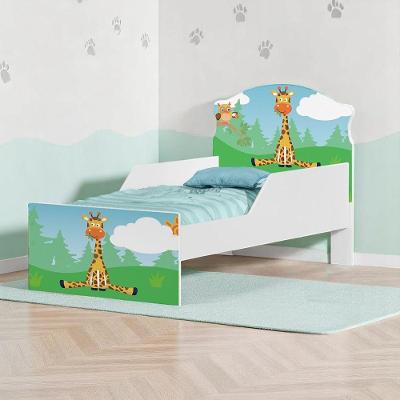Cama Infantil Girafa Mini Cama MDF Branco Cambel Móveis Solteiro