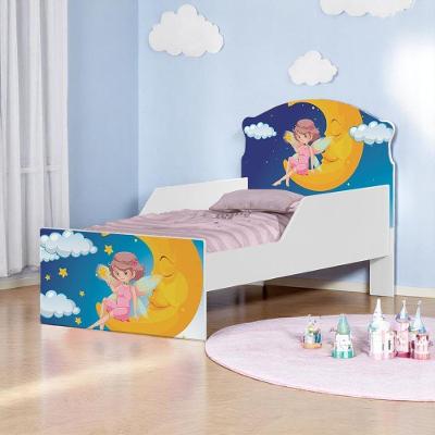 Cama Infantil Fadinha Encantada com Colchão Mini Cama MDF Branco Cambel Móveis