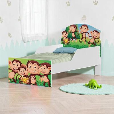 Cama Infantil Macacos Mini Cama MDF Branco Cambel Móveis