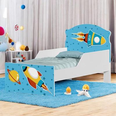 Cama Infantil Foguete Espacial com Colchão MDF Branco Cambel Móveis