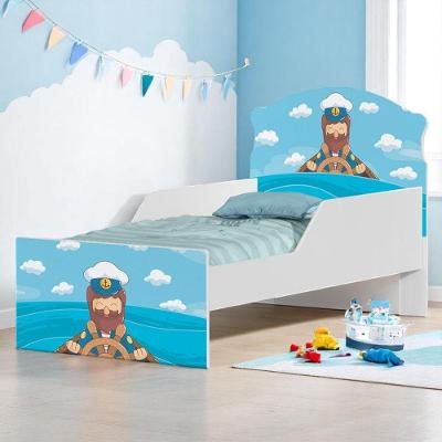 Cama Infantil Capitão Marinho com Colchão MDF Branco Cambel Móveis