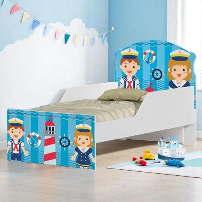 Cama Infantil Capitão Marinhos Meninos com Colchão MDF Branco Cambel Móveis