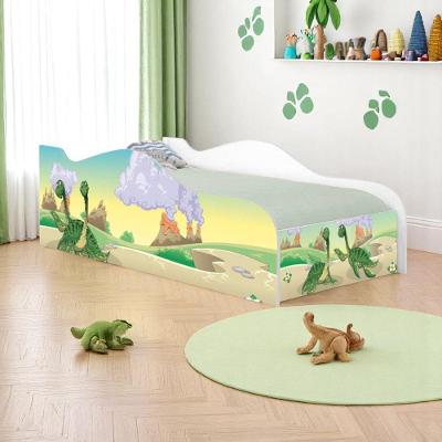 Cama Infantil Cama Dinossauro Irmãos com Colchão MDF Branco Casah