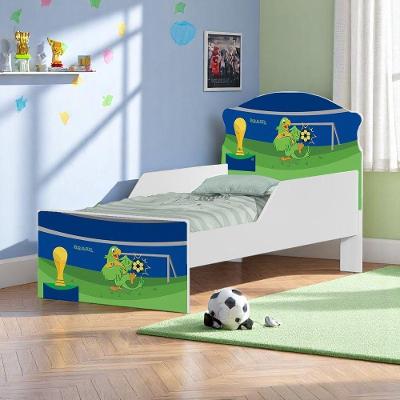 Cama Infantil Copa do Mundo Mini Cama MDF Branco Cambel Móveis