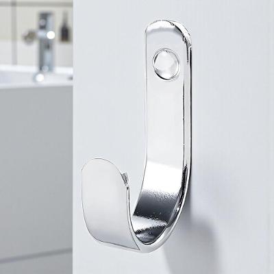 Cabideiro Kelira Multiuso de Parede em Aluminio Polido para Cozinha Banheiro Lavabo Closet Prata