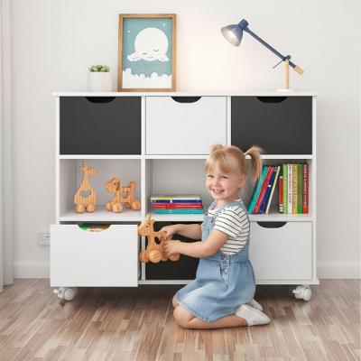 Nicho para Quarto Infantil Nicho Organizador com Rodinhas Portland sem Porta 6 Gavetas MDP 108CM