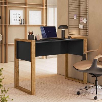 Mesa para Computador Vila do Horizonte Home Office MDF MDP 107,5CM Preto Qmovi