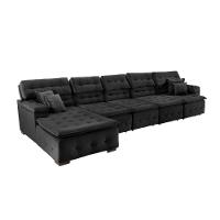 Sofá Orlando 4.20x2.10m Com Chaise, Retrátil E Reclinável - Preto - 10