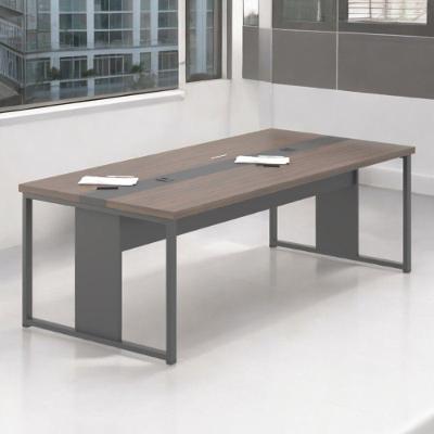 Mesa de Reunião Retangular Office Moderno sem Gavetas 240CM Freijó Preto Casah