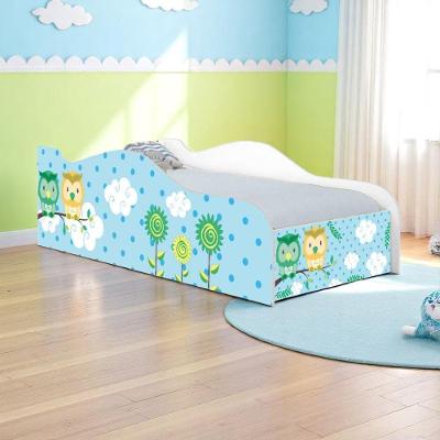 Mini Cama Corujinhas com Colchão MDF Branco Solteiro Casah