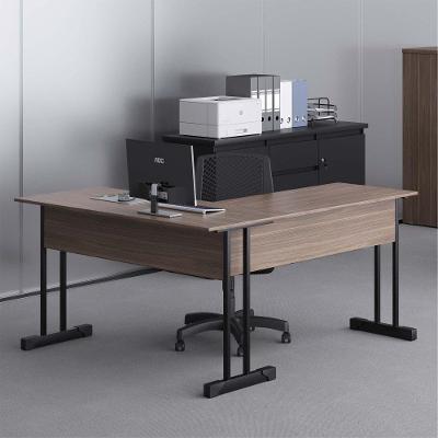 Mesa para Computador em l Mesa em l com 2 Gavetas Rael Afarra Moderno 143CM Marrom Casah
