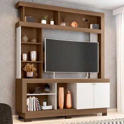 Estante para TV Gran Siena 2 Portas 4 Prateleiras MDP 160CM Carvalho Off White