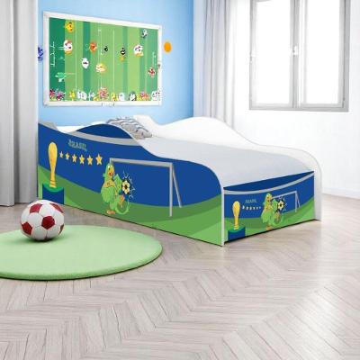 Cama Infantil Copa do Mundo com Grade de Proteção MDF Casah