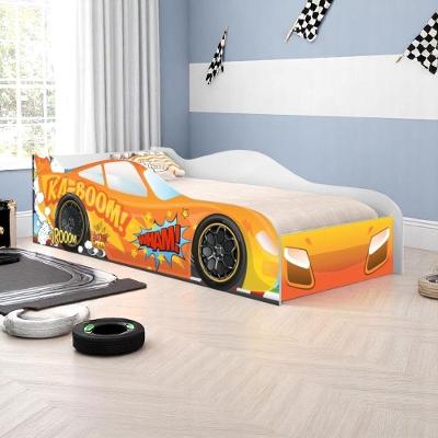 Cama Infantil Cama Faísca Carro Mini Cama MDF Laranja Casah