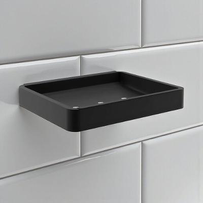 Saboneteira Design TH SHOP Instalacao em Parede Acabamento Preto Fosco Marini
