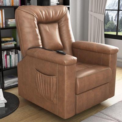 Poltrona Reclinável Villa Savana Courino Espuma D23 Whisky Bivolt Matrix