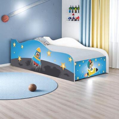 Mini Cama Infantil Astronauta e Foguete com Colchão MDF Branco Solteiro Casah