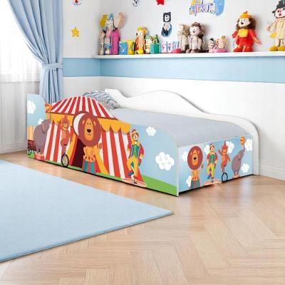 Mini Cama Infantil Circo com Colchão MDF Branco com Bordas Arredondadas Casah