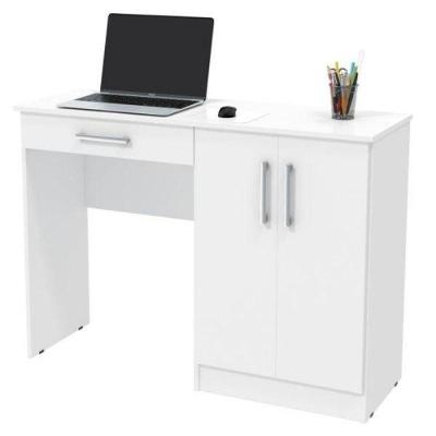 Mesa para Computador Retangular Bella Vista Space 1 Gaveta Madeira 120CM Branco Casah