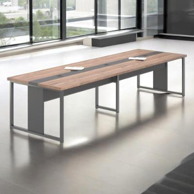 Mesa de Reunião Retangular Fidji Grande MDP 360CM Noce Preto Casah