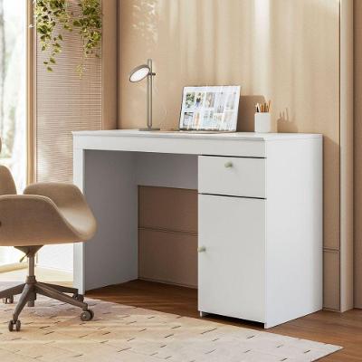 Escrivaninha em l Valen Moderno 1 Gaveta 108CM Branco Möbler
