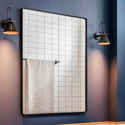 Espelho Decorativo de Parede Piazza Retangular Moldura Metálica Preto Dream Móveis