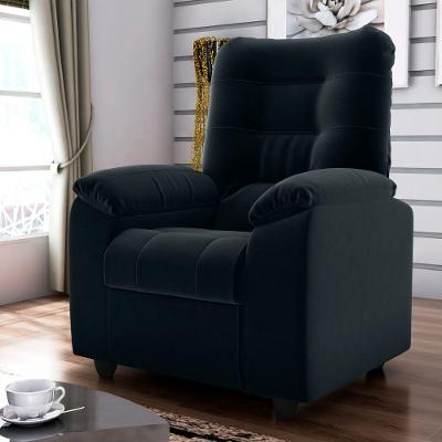 Poltrona Reclinável Casa Prisma com Reclinação Manual Veludo Light Preto Matrix 88CM