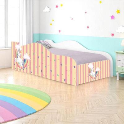Cama Infantil Unicórnio Meigo com Adesivo Vinil MDF Branco Casah