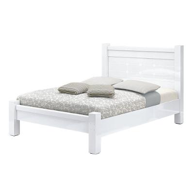 Cama Casal Cama Imperial Branco Estrado Reforcado MDF 140CM Casah