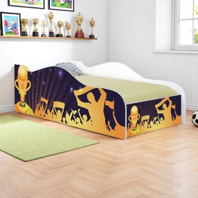 Cama Solteiro com Colchão Campeonato de Futebol MDF Branco Casah