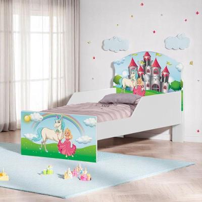 Cama Infantil Princesa Encantada com Colchão Mini Cama MDF Branco Cambel Móveis