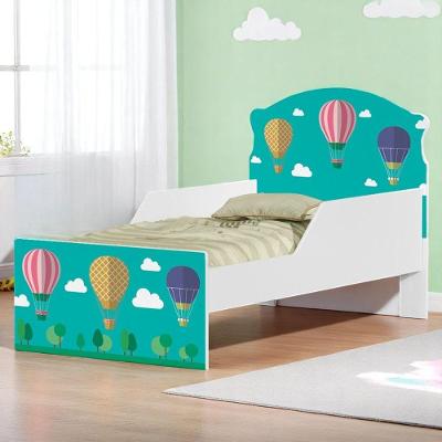Cama Infantil Balão Voador Mini Cama MDF Branco Cambel Móveis