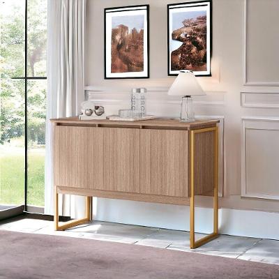 Buffet Órion 3 Portas MDP 120CM Montana-Dourado Estilo Industrial Casah