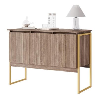 Buffet Olívia 3 Portas sem Prateleiras MDP 120CM Dourado Casah
